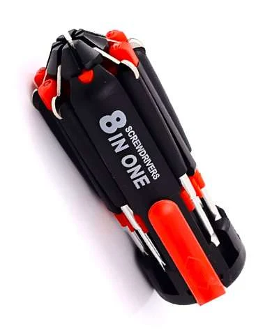 Useful 8-in-1 Screwdriver with LED Light for DIY and Repair Tasks