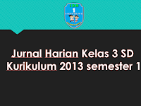 Jurnal Pembelajaran Kelas 3 SD kurikulum 2013 semester 1 