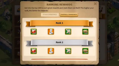 Showing event rewards of rise of kingdoms