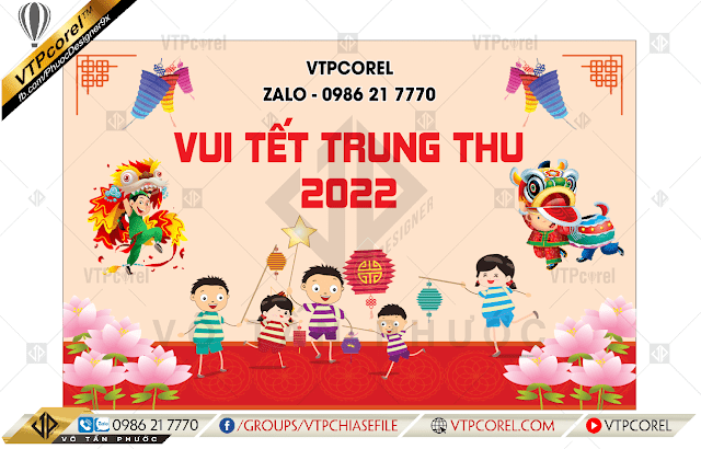 Pano Lễ hội Trung thu 2022 đẹp