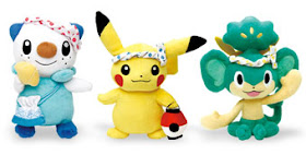 Pokemon Plush Fukuoka Limited PokeCenJP Pikachu Oshawott Pansage