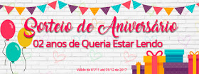 [SORTEIO] Aniversário de 02 anos do Queria Estar Lendo