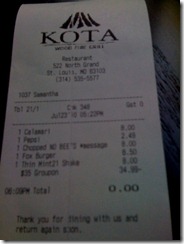 kota receipt