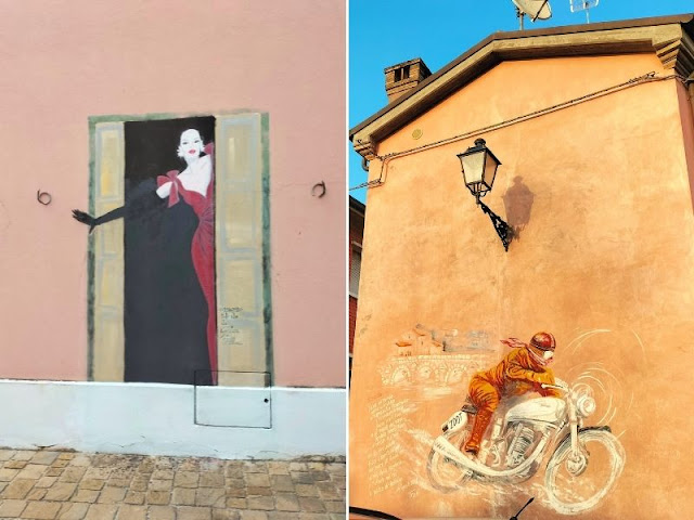 murales personaggi felliniani Rimini