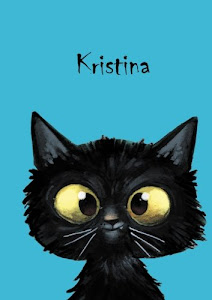 Kristina: Personalisiertes Notizbuch, DIN A5, 80 blanko Seiten mit kleiner Katze auf jeder rechten unteren Seite. Durch Vornamen auf dem Cover, eine ... Coverfinish. Über 2500 Namen bereits verf