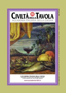 Civiltà della Tavola 251 - Luglio 2013 | ISSN 1974-2681 | TRUE PDF | Mensile | Cucina Italiana | Gastronomia
Nata nel 1956 con gli abiti di una circolare interna, Civiltà della Tavola ha avuto un percorso graduale, lento e alcune volte tormentato, fino a quando, sotto la direzione di Franco Marenghi, avvenne il cambiamento: il notiziario iniziale diventò una rivista vera e propria.
Diretta dal Presidente dell'Accademia e curata dal punto di vista editoriale dalla Ricciardi e Associati, Civiltà della Tavola ha periodicità mensile (11 numeri l'anno) e ricopre un importante ruolo allo stesso tempo di collante e di organo d'informazione dell'Accademia, adeguandosi sempre alle nuove esigenze della comunicazione accademica.