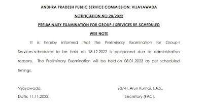 November 2022 Session DEPARTMENT Exam Dates