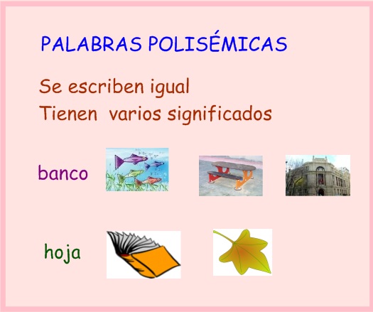 Resultado de imagen de PALABRAS POLISEMICAS PARA 3º