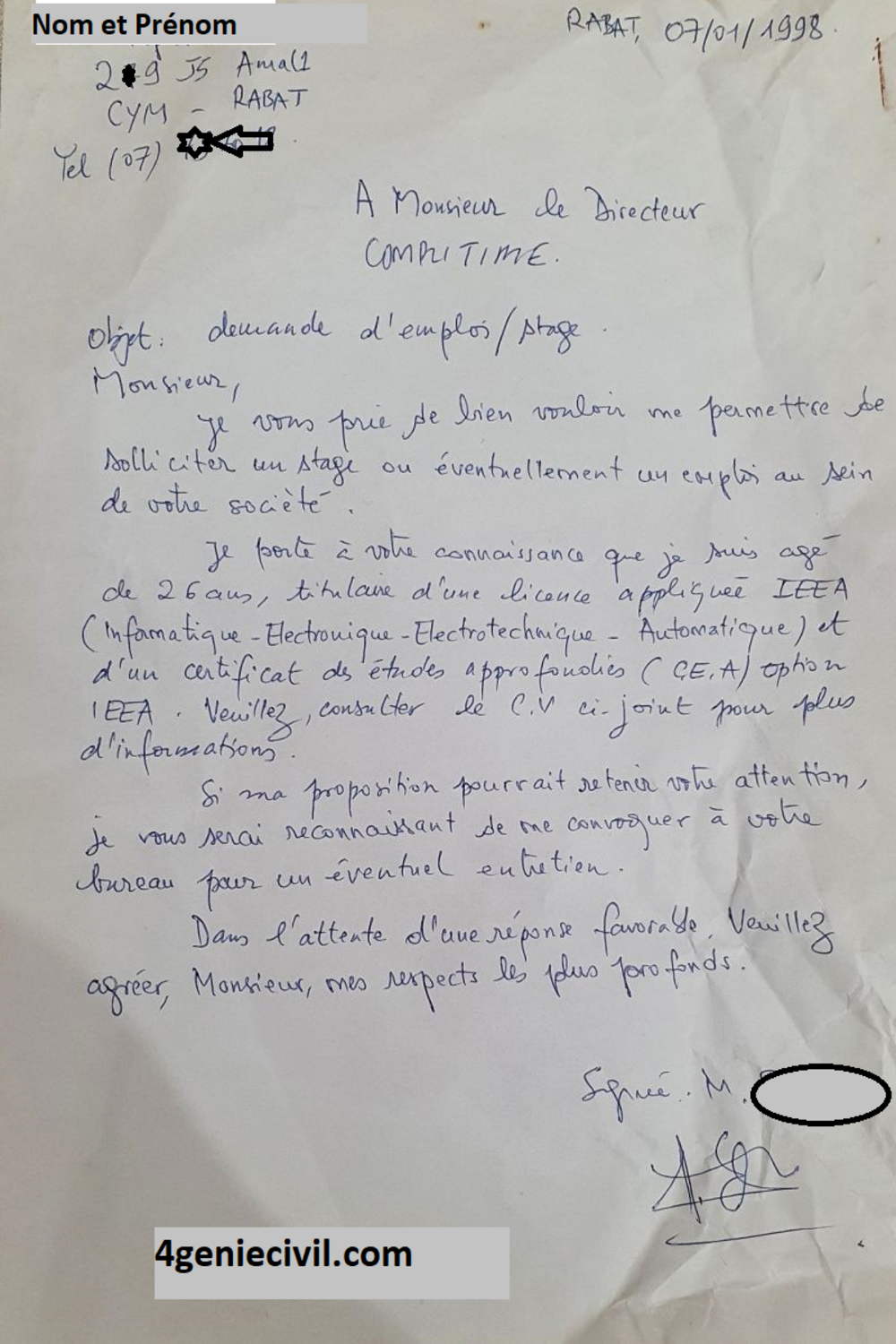 Cet article présente un exemple de lettre de demande d'emploi ou de lettre de motivation manuscrite au format PDF. Cette lettre constitue un modèle pratique et concret pour vous guider dans la rédaction de votre propre lettre de motivation lors de votre recherche d'emploi.