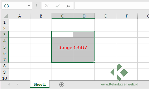 Pengertian Range (Rentang) di Excel