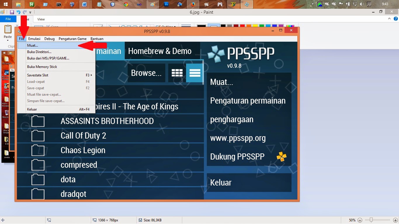 Cara Instal Emulator PSP Atau Cara Mengunakan PPSSPP Lengkap dengan ...