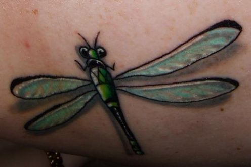Dragonfly tattoos are perfect for just about any part of the body.