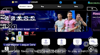 Download eFootball PES Update Liga Europa PPSSPP Real Face Best Graphics HD Tatto Camera PS5 English Version