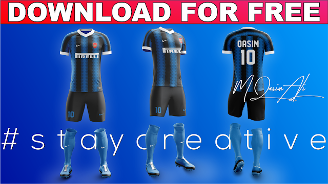 Football/Soccer Kit Design Tutorial || Football Full Kit Template Free Download by M Qasim ALi