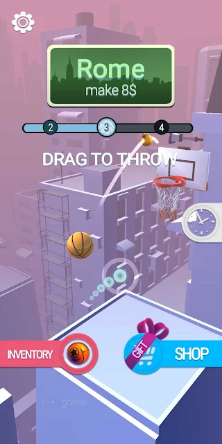 لعبة Color Dunk 3D | لعبة كرة السلة ومهارات التهديف علي السلة ألعاب تصويب