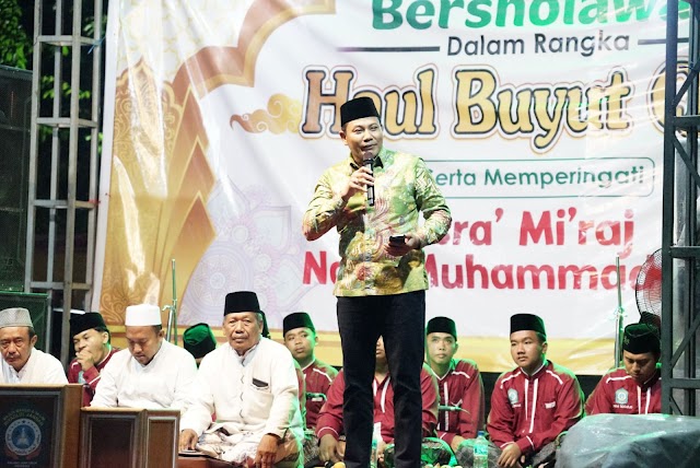 Wabup Sidoarjo Hadiri Telogo Bersholawat dalam Rangka Haul Buyut Qori dan Isra` Mi`raj 