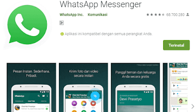 aplikasi whatsapp messenger tersedia di google play