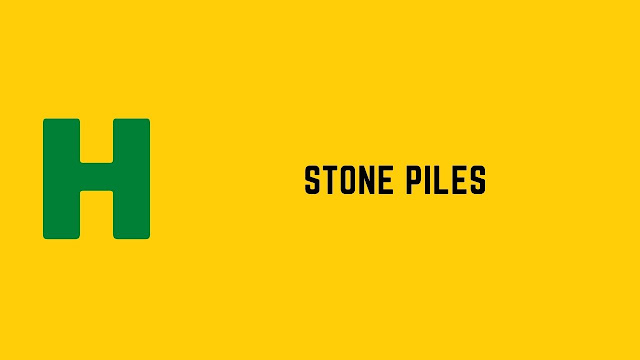 HackerRank Stone Piles problem solution