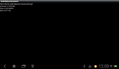 Detect Android device rotation around the Z, X and Y axis