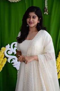 Actress Manisha Raj Stills At Vaishnav Tej Movie Launch