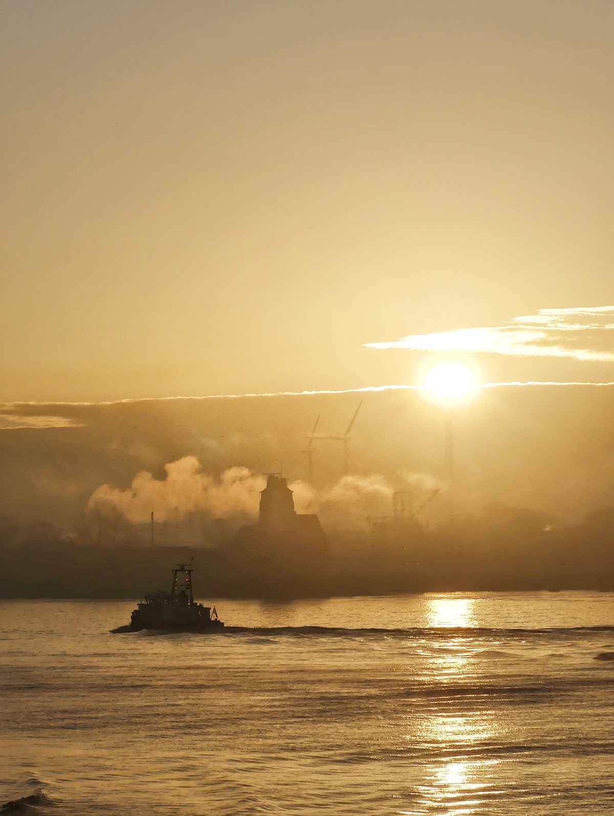 Sonnenaufgang Elbe