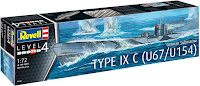 Revell 1/72 German Submarine Type IXC U67/U154 (05166) English Color Guide & Paint Conversion Chart