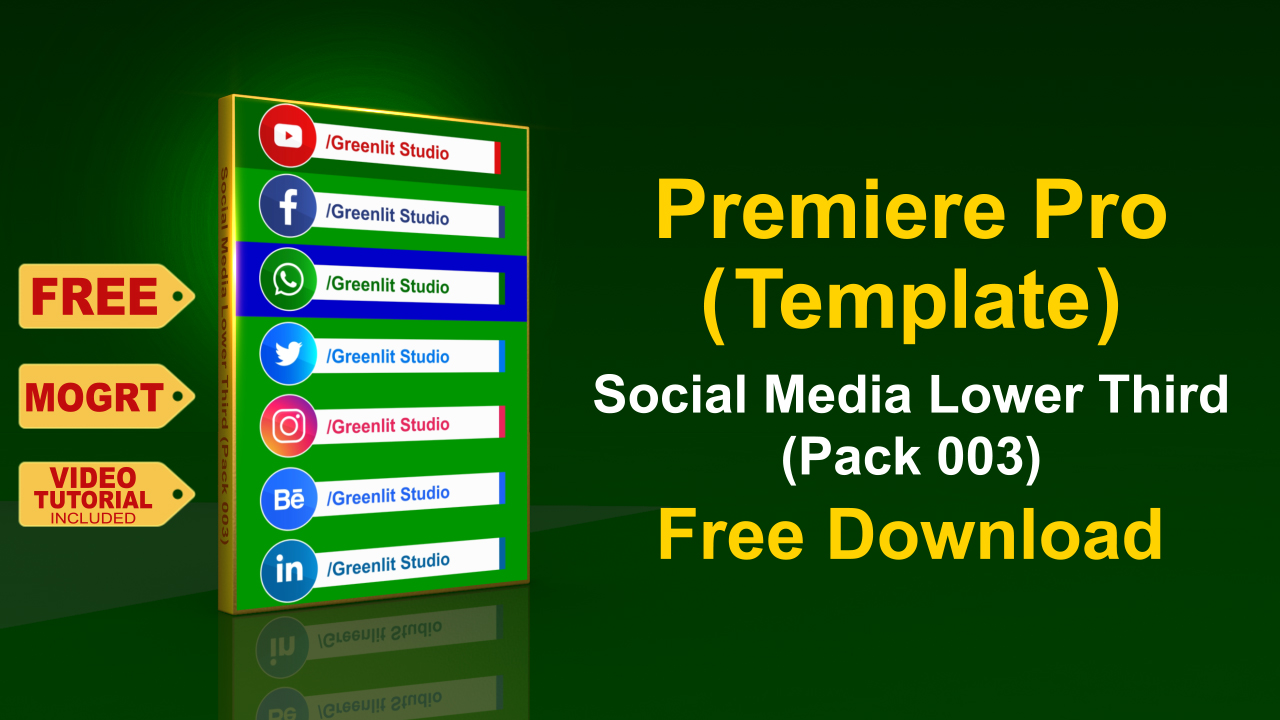  Premiere  Pro  template  l Social  Media  Lower Third Pack 003 