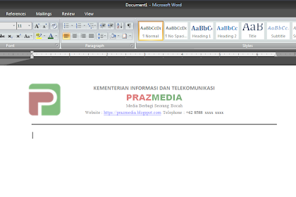 Cara Menciptakan Kop Atau Kepala Surat Di Microsoft Word 2007