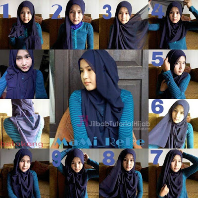tutorial hijab pashmina untuk pergi ke kantor wajah bulat terbaru