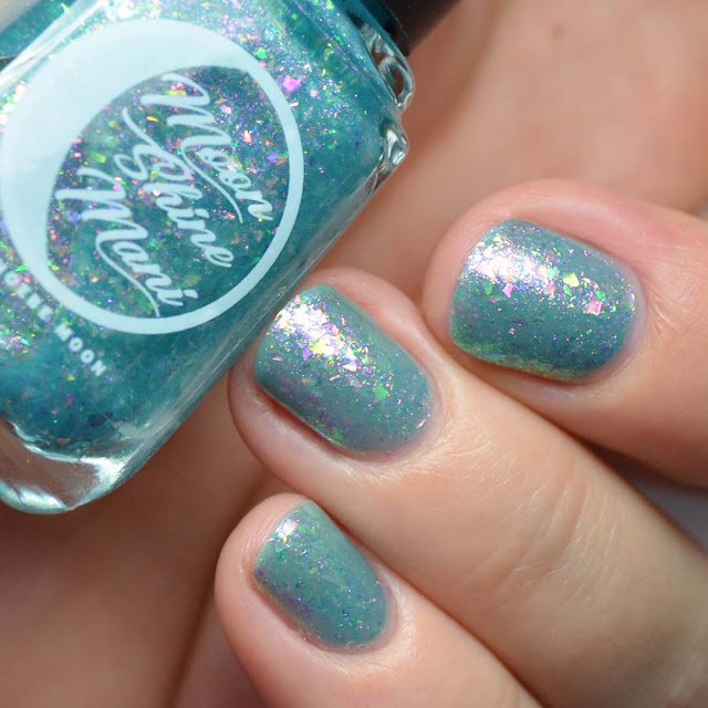 blue jelly flakie nail polish