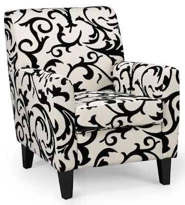 black white chair on Avanti Club Chair    299  Home Decorators