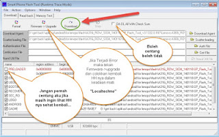 Tekan Download atau Firmware Upgrade pada SP Fslashtool