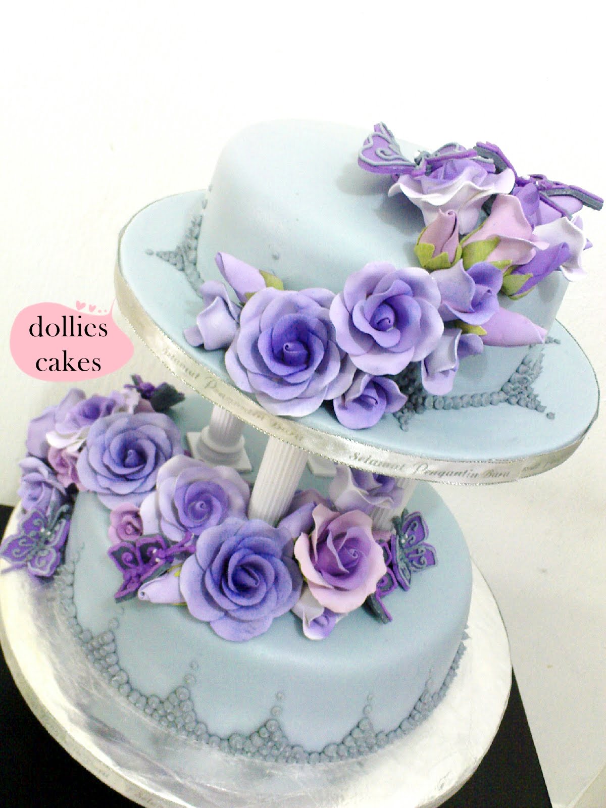 purple and grey wedding