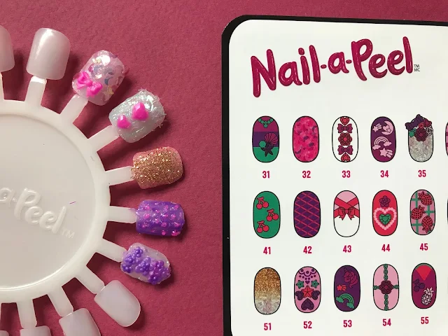 The Nail-a-peel ideas sheet and a nail wheel with some finished nails