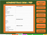 Aplikasi Adinistrasi BSM/PIP Otomatis Format Excell