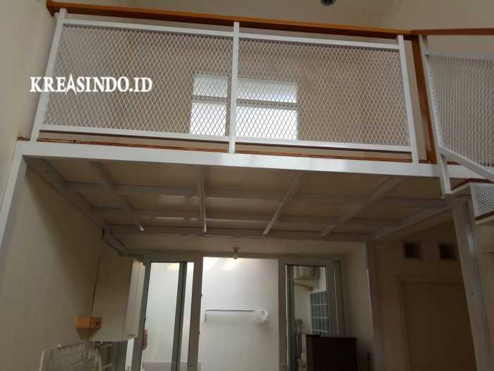 Mezzanine Besi dan Kanopi Terpasang Rapih di Rumah Bu Tuti di Bintaro