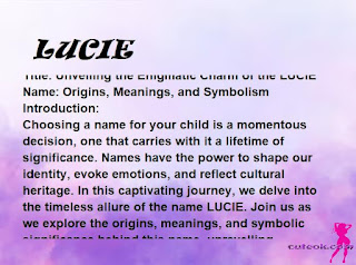 meaning of the name "LUCIE"