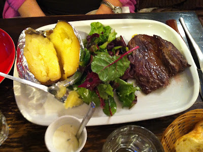 My mother's steak and potato.