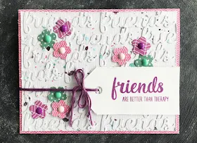 Sunny Studio Stamps: Friends & Family Die-cut Flower Card by Laura Vegas