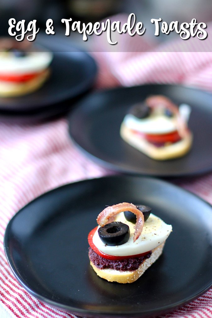 Egg and Tapenade Toasts with Anchovies