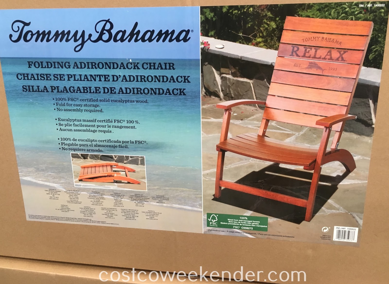 Tommy Bahama Folding Adirondack Chair | Costco Weekender