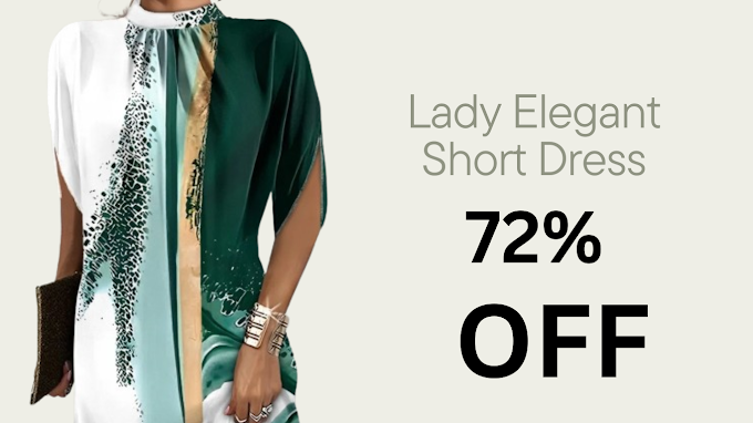 Lady Elegant Short Dress Women Summer 2024