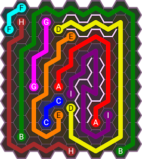 Flow Free Hexes : Pathway  Pack : Level 24 Solution