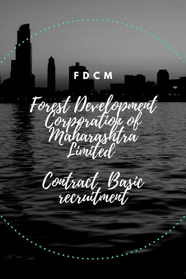 Fdcm recruitment on  contract basis 