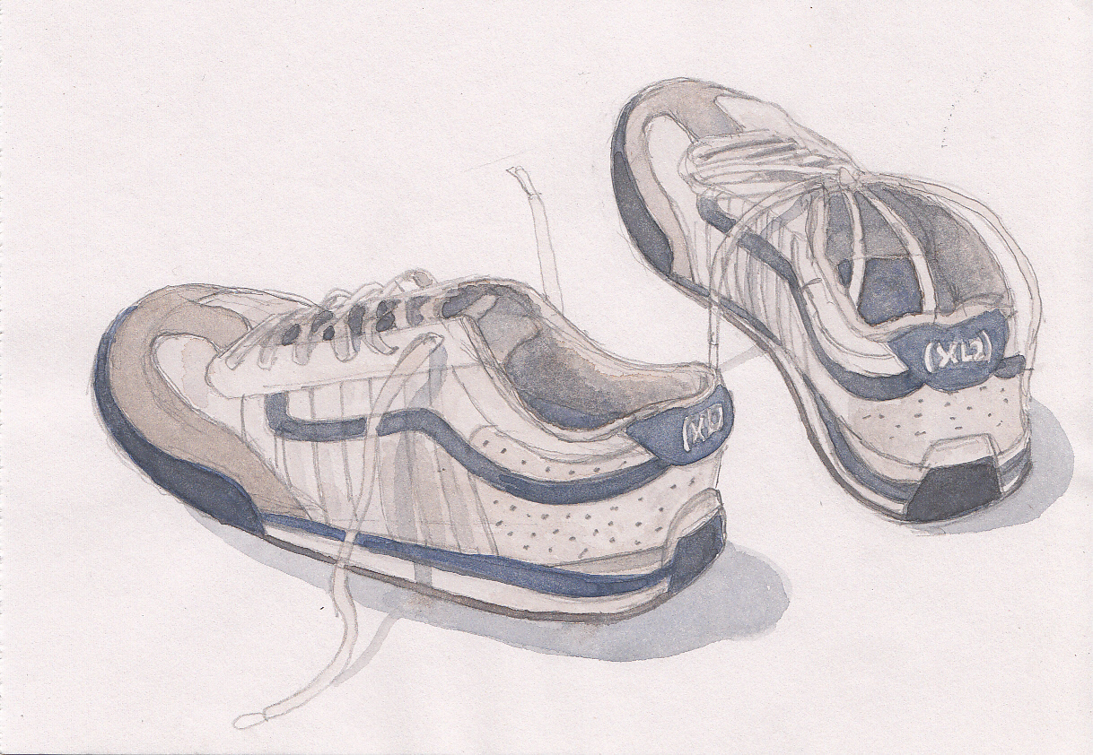 Yandi Prayudhi: Sepatu2 sketsa media cat air