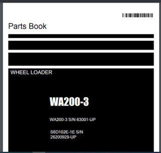 WA200-3 Parts Book Catalog Wheel Loader