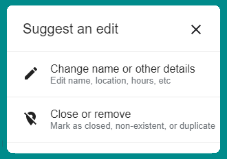 Google My Business Suggest an Edit Feature