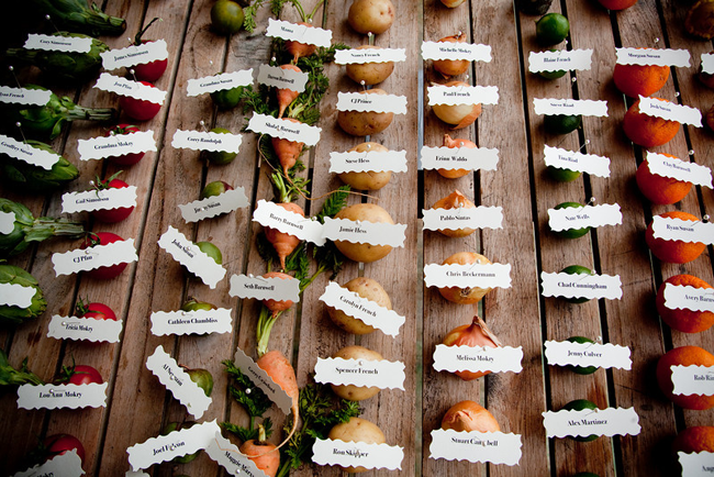 Vegetable Centerpieces at Fall Weddings