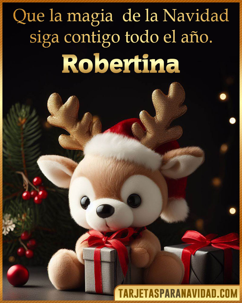 Felicitaciones de Navidad originales para Robertina