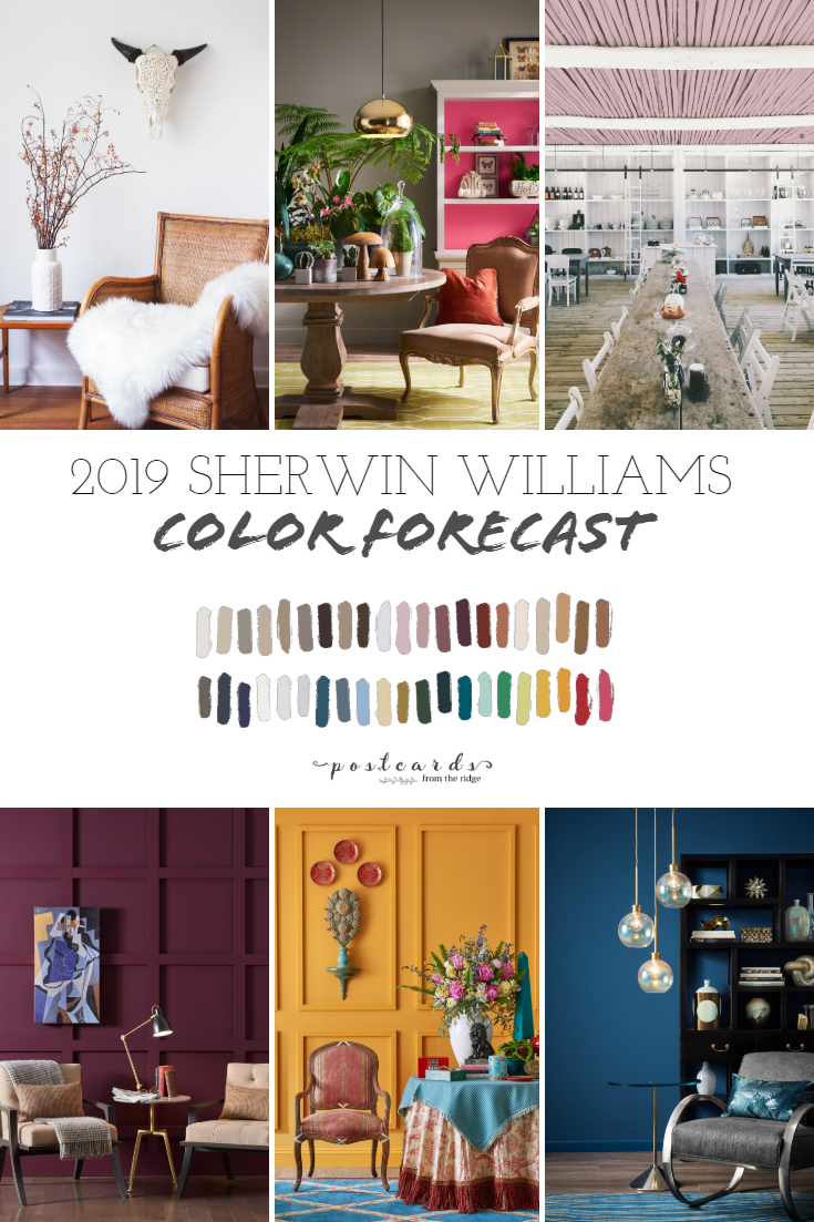2019 Paint Color Forecast From Sherwin Williams Postcards From The
